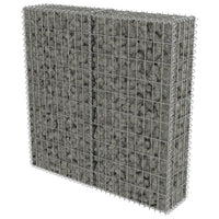 Gabion Wall with Covers Galvanised Steel 100x20x100 cm Kings Warehouse