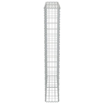 Gabion Wall with Covers Galvanised Steel 100x20x150 cm Kings Warehouse