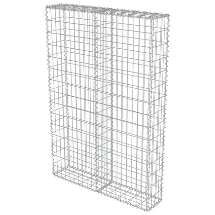 Gabion Wall with Covers Galvanised Steel 100x20x150 cm Kings Warehouse