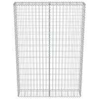 Gabion Wall with Covers Galvanised Steel 100x20x150 cm Kings Warehouse