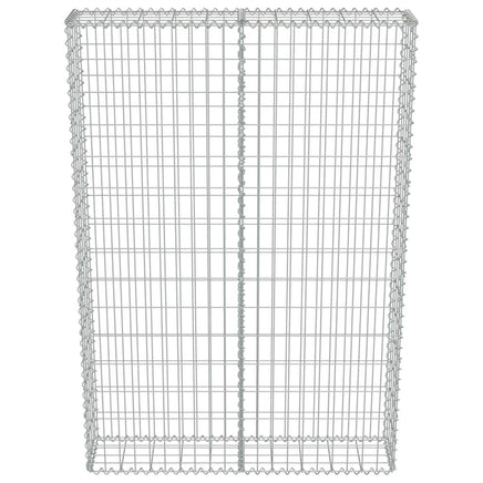 Gabion Wall with Covers Galvanised Steel 100x20x150 cm Kings Warehouse