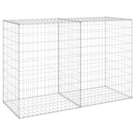 Gabion Wall with Covers Galvanised Steel 150x60x100 cm Garden Supplies Kings Warehouse