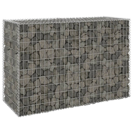 Gabion Wall with Covers Galvanised Steel 150x60x100 cm Garden Supplies Kings Warehouse