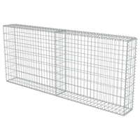 Gabion Wall with Covers Galvanised Steel 200x20x85 cm Kings Warehouse