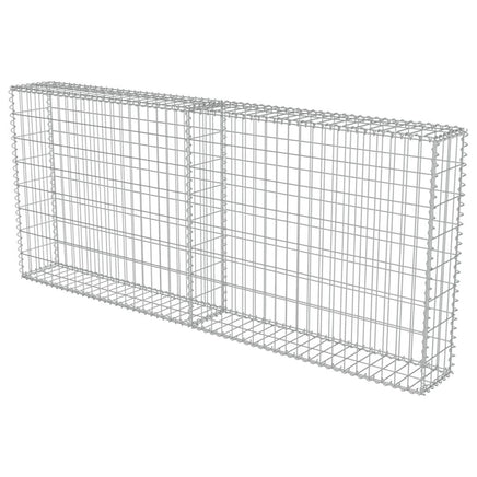 Gabion Wall with Covers Galvanised Steel 200x20x85 cm Kings Warehouse