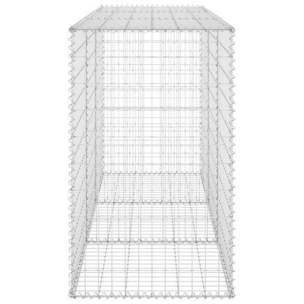 Gabion Wall with Covers Galvanised Steel 200x60x100 cm Garden Supplies Kings Warehouse