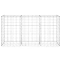 Gabion Wall with Covers Galvanised Steel 200x60x100 cm Garden Supplies Kings Warehouse