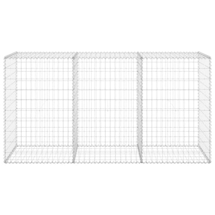 Gabion Wall with Covers Galvanised Steel 200x60x100 cm Garden Supplies Kings Warehouse