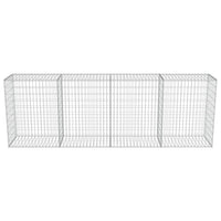 Gabion Wall with Covers Galvanised Steel 300x50x100 cm Kings Warehouse