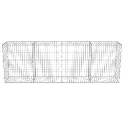Gabion Wall with Covers Galvanised Steel 300x50x100 cm Kings Warehouse