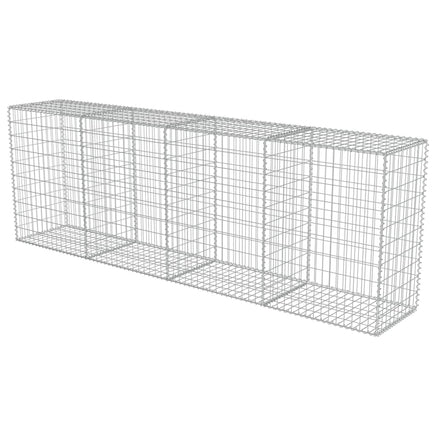 Gabion Wall with Covers Galvanised Steel 300x50x100 cm Kings Warehouse