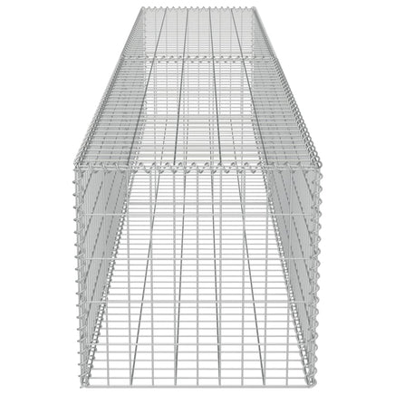 Gabion Wall with Covers Galvanised Steel 300x50x50 cm Kings Warehouse