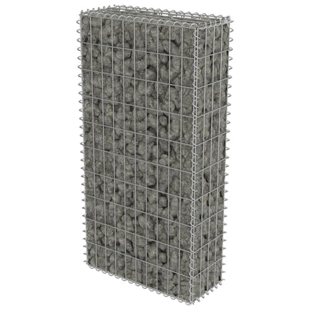 Gabion Wall with Covers Galvanised Steel 50x20x100 cm Garden Supplies Kings Warehouse