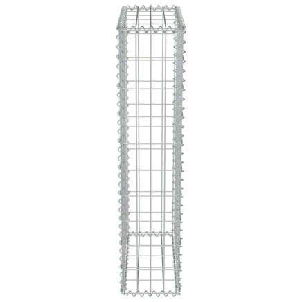 Gabion Wall with Covers Galvanised Steel 50x20x100 cm Garden Supplies Kings Warehouse