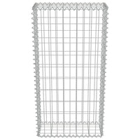 Gabion Wall with Covers Galvanised Steel 50x20x100 cm Garden Supplies Kings Warehouse