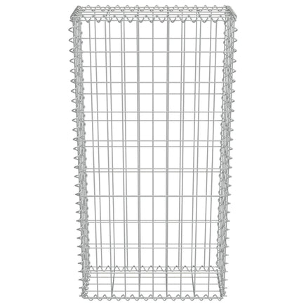 Gabion Wall with Covers Galvanised Steel 50x20x100 cm Garden Supplies Kings Warehouse