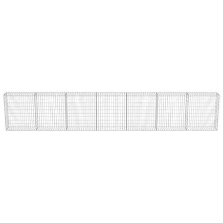 Gabion Wall with Covers Galvanised Steel 600x30x100 cm Kings Warehouse