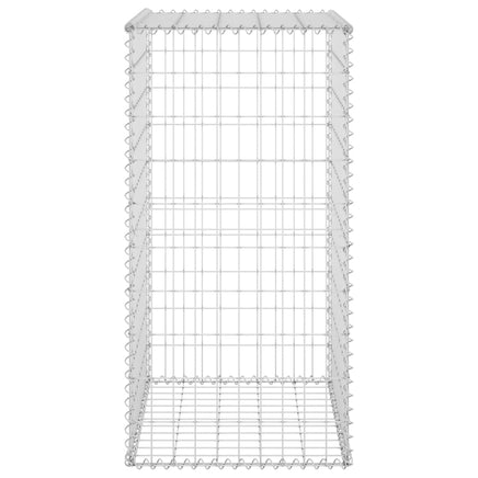 Gabion Wall with Covers Galvanised Steel 60x50x100 cm Garden Supplies Kings Warehouse