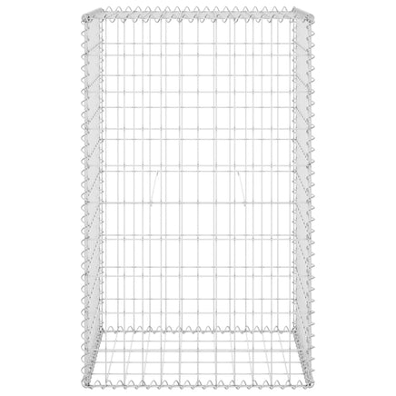 Gabion Wall with Covers Galvanised Steel 60x50x100 cm Garden Supplies Kings Warehouse