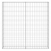Gabion Wall with Covers Galvanised Steel 80x20x100 cm Garden Supplies Kings Warehouse