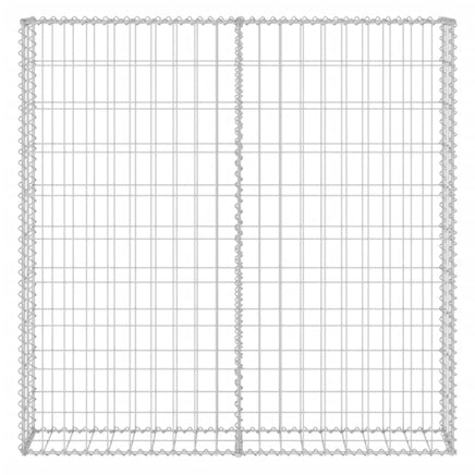 Gabion Wall with Covers Galvanised Steel 80x20x100 cm Garden Supplies Kings Warehouse