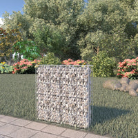 Gabion Wall with Covers Galvanised Steel 80x20x100 cm