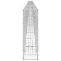 Gabion Wall with Covers Galvanised Steel 900x30x100 cm Garden Supplies Kings Warehouse