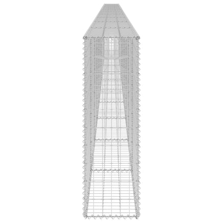 Gabion Wall with Covers Galvanised Steel 900x30x100 cm Garden Supplies Kings Warehouse