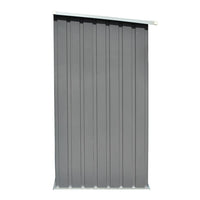 Garden Log Storage Shed Galvanised Steel 163x83x154 cm Grey Garden Supplies Kings Warehouse