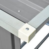 Garden Log Storage Shed Galvanised Steel 163x83x154 cm Grey Garden Supplies Kings Warehouse