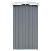 Garden Log Storage Shed Galvanised Steel 172x91x154 cm Grey Kings Warehouse