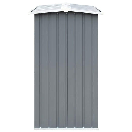 Garden Log Storage Shed Galvanised Steel 172x91x154 cm Grey Kings Warehouse