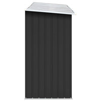Garden Log Storage Shed Galvanised Steel 330x84x152 cm Anthracite Kings Warehouse