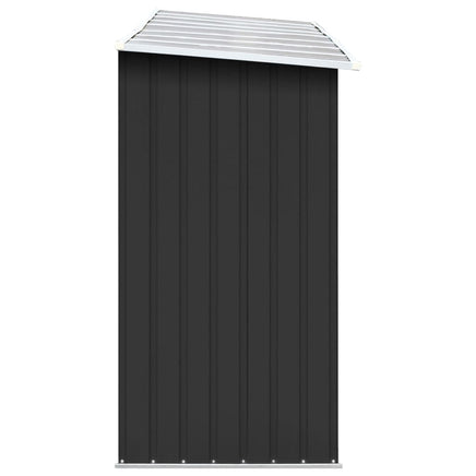Garden Log Storage Shed Galvanised Steel 330x84x152 cm Anthracite Kings Warehouse