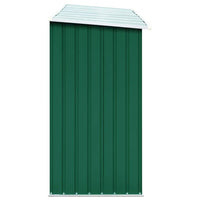 Garden Log Storage Shed Galvanised Steel 330x84x152 cm Green Kings Warehouse