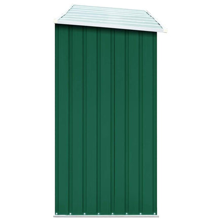 Garden Log Storage Shed Galvanised Steel 330x84x152 cm Green Kings Warehouse