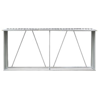 Garden Log Storage Shed Galvanised Steel 330x84x152 cm Green Kings Warehouse