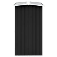 Garden Log Storage Shed Galvanised Steel 330x92x153 cm Anthracite Kings Warehouse 