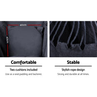 Garden Outdoor Hammock Chair with Stand Swing Hanging Hammock with Pillow Grey Kings Warehouse