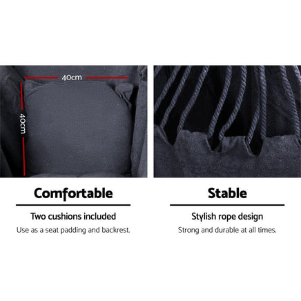 Garden Outdoor Hammock Chair with Stand Swing Hanging Hammock with Pillow Grey Kings Warehouse