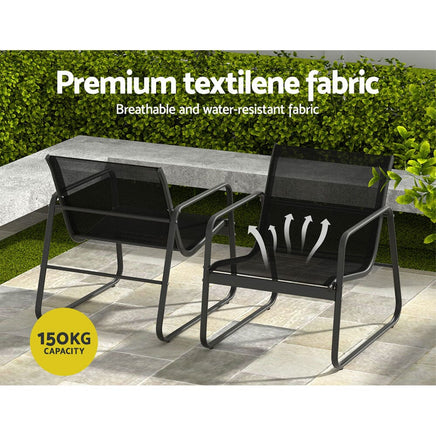Garden Outdoor Lounge Setting Garden Patio Furniture Textilene Sofa Table Chair garden supplies Kings Warehouse