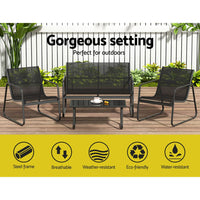 Garden Outdoor Lounge Setting Garden Patio Furniture Textilene Sofa Table Chair garden supplies Kings Warehouse