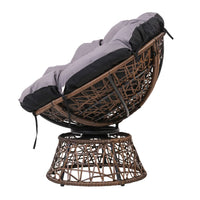 Garden Outdoor Papasan Chairs Lounge Setting Patio Furniture Wicker Brown Kings Warehouse