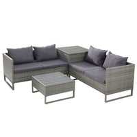 Garden Outdoor Sofa Furniture Garden Couch Lounge Set Patio Wicker Table Chairs garden supplies Kings Warehouse