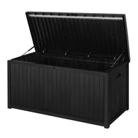 Garden Outdoor Storage Box 430L Bench Seat Indoor Garden Toy Tool Sheds Chest Kings Warehouse 