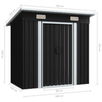 Garden Shed Anthracite Steel Kings Warehouse 