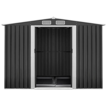 Garden Shed Outdoor Storage Sheds 2.6x3.9x2M Workshop Metal Base Grey garden sheds Kings Warehouse