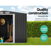 Garden Shed Outdoor Storage Sheds 2.6x3.9x2M Workshop Metal Base Grey garden sheds Kings Warehouse