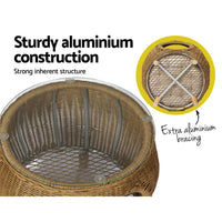 Garden Side Table Coffee Pet Bed Wicker Indoor Outdoor Furniture Patio Desk garden supplies KingsWarehouse