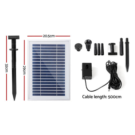 Garden Solar Pond Pump Powered Water Outdoor Submersible Fountains Filter 4.6FT Kings Warehouse